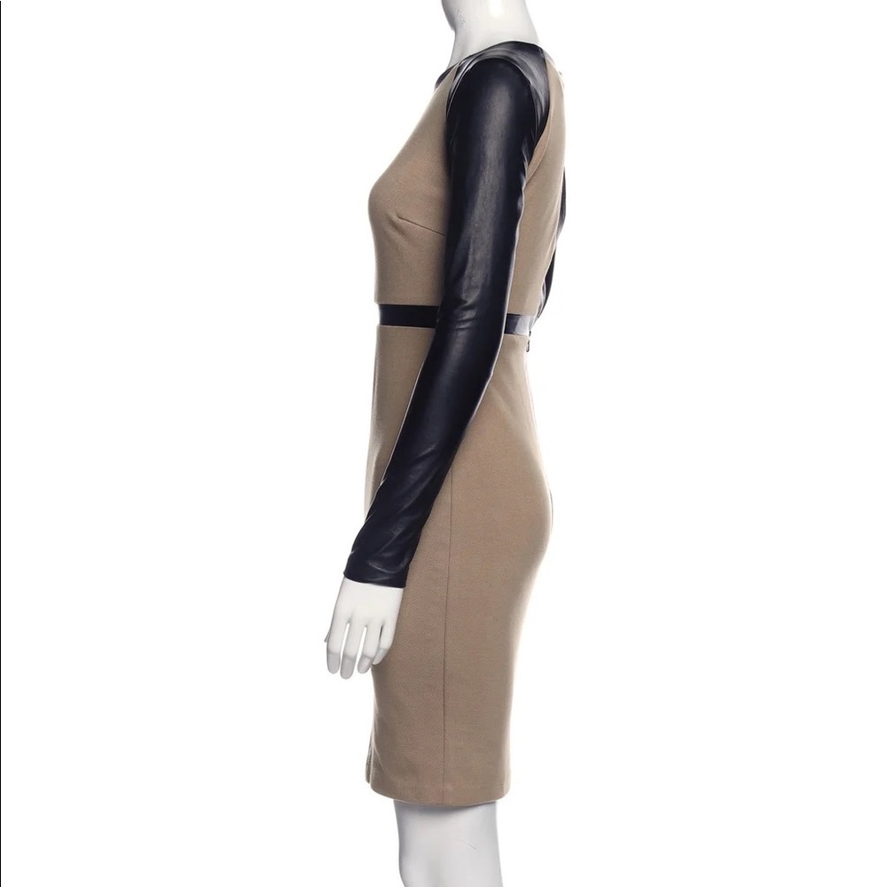 NWT Robert Rodriguez Colorblock longsleeve Dress Beige & Black Size 0 - Picture 4 of 4